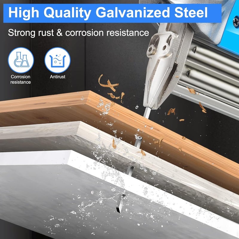 SimCos 16 Gauge Straight Finish Nails,1-1/4", 1-1/2", 2", 2-1/2", Assorted Size Project Pack for Pneumatic, Electric Finish Nailer or Nail Gun (Galvanized steel) - Image 5